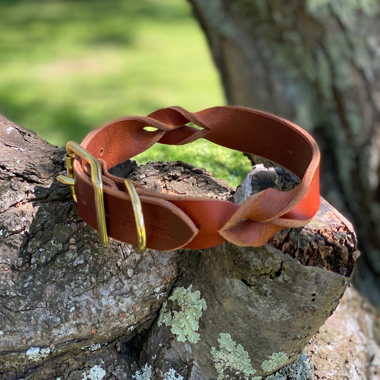 Braided Latigo Collar in Tan
