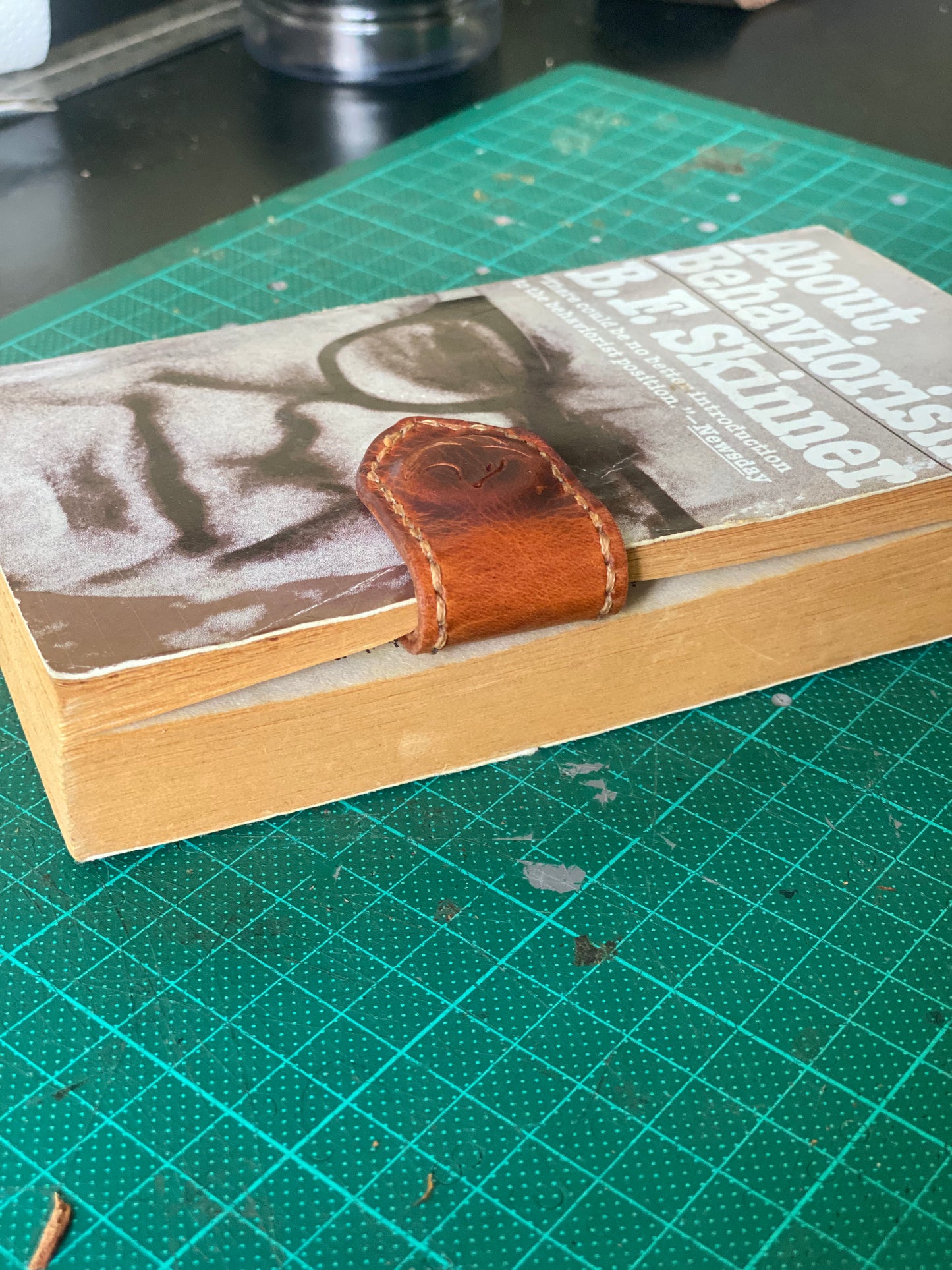 Magnetic Leather Bookmark