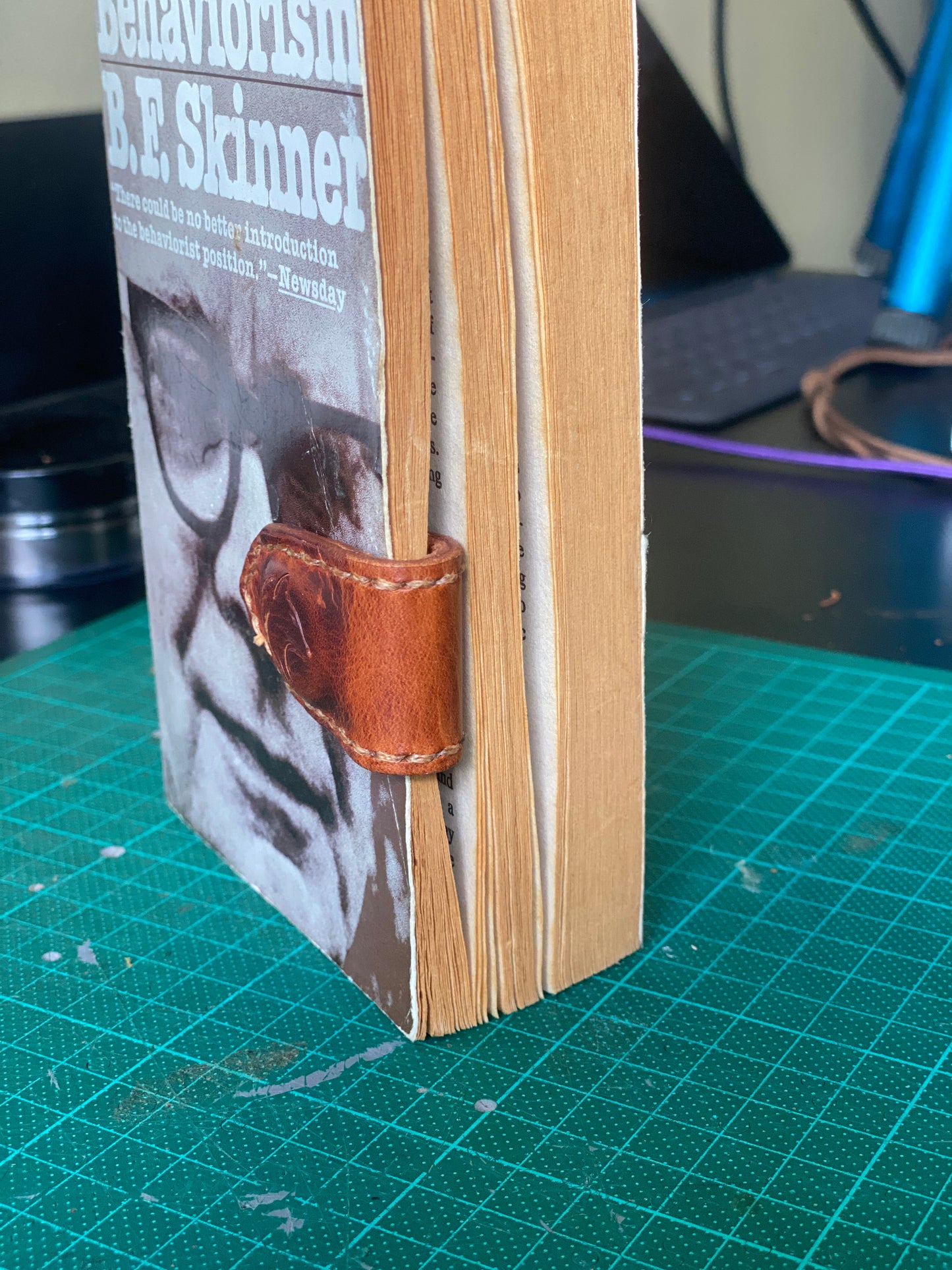 Magnetic Leather Bookmark