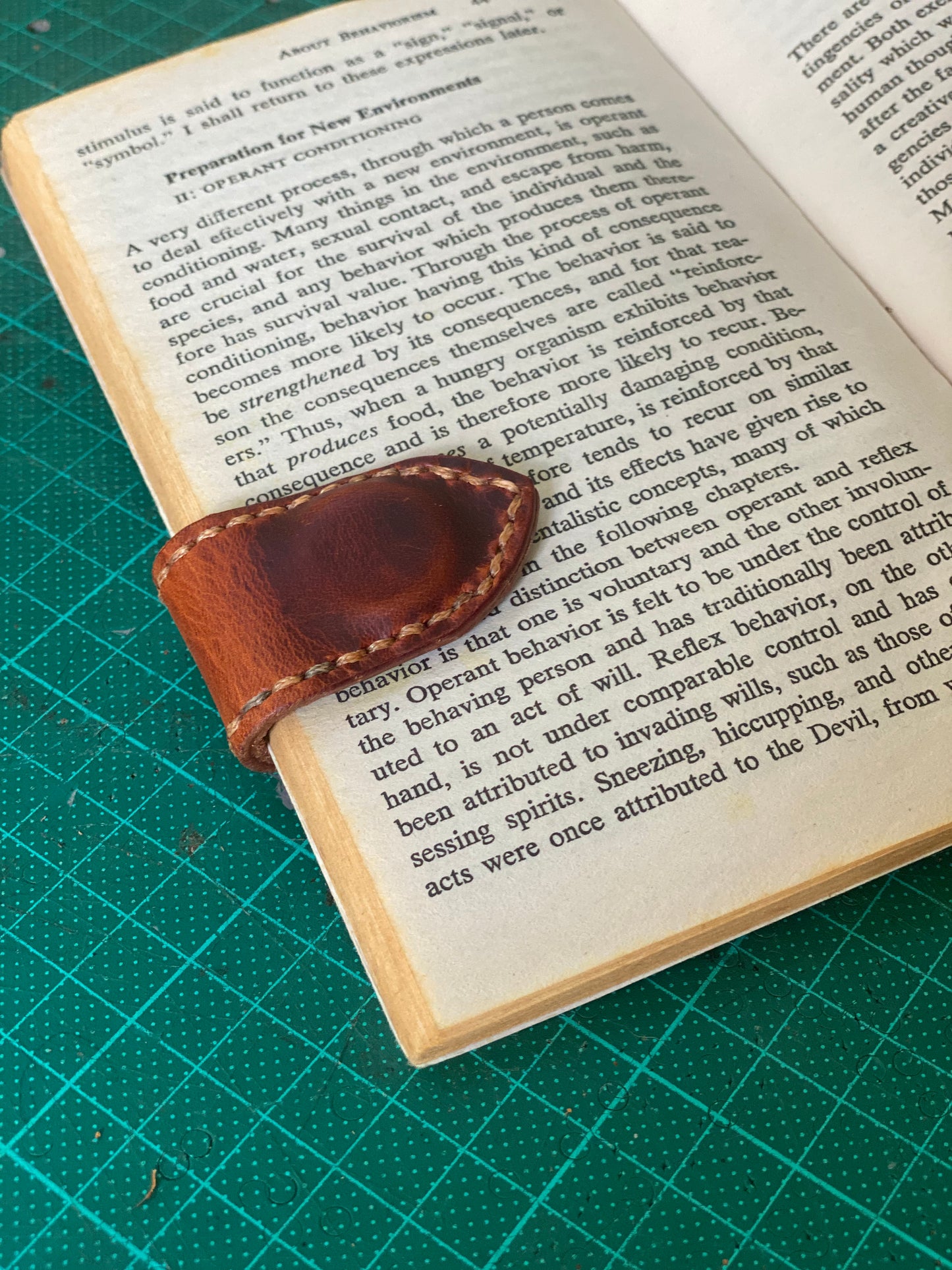 Magnetic Leather Bookmark