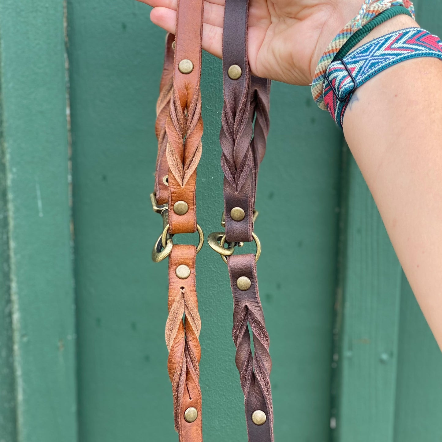 Braided Leather Multi-Leash