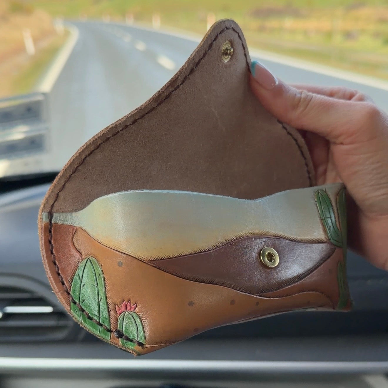 Custom Tooled Leather Glasses Case